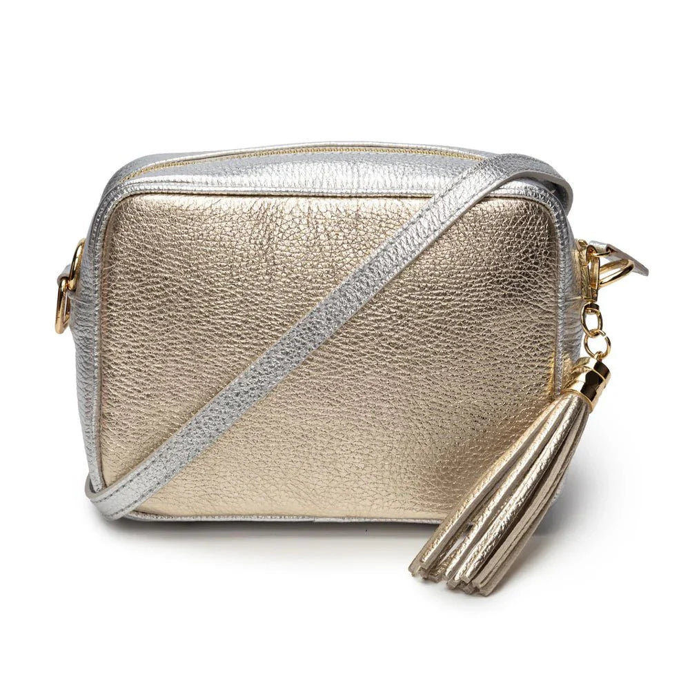 Elie Beaumont Metallic Blend Crossbody Gold - Daisy Mae Boutique