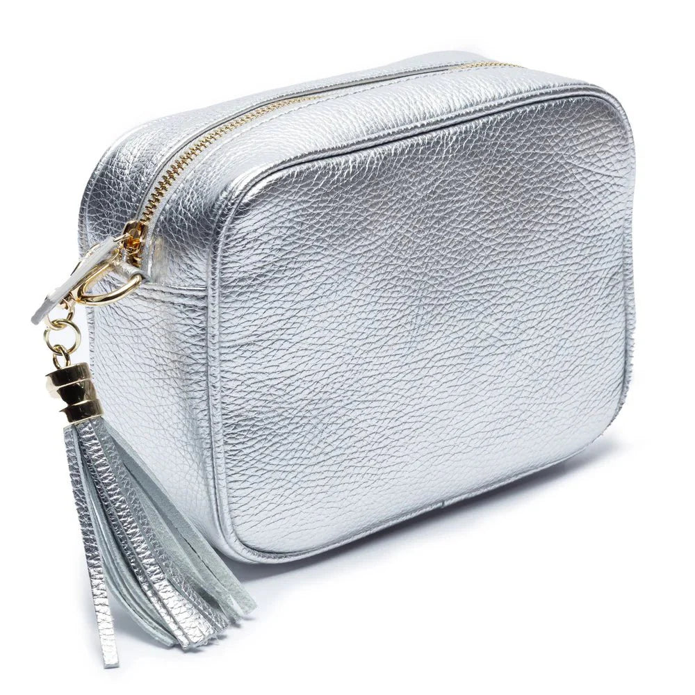Elie Beaumont Silver Crossbody - Daisy Mae Boutique