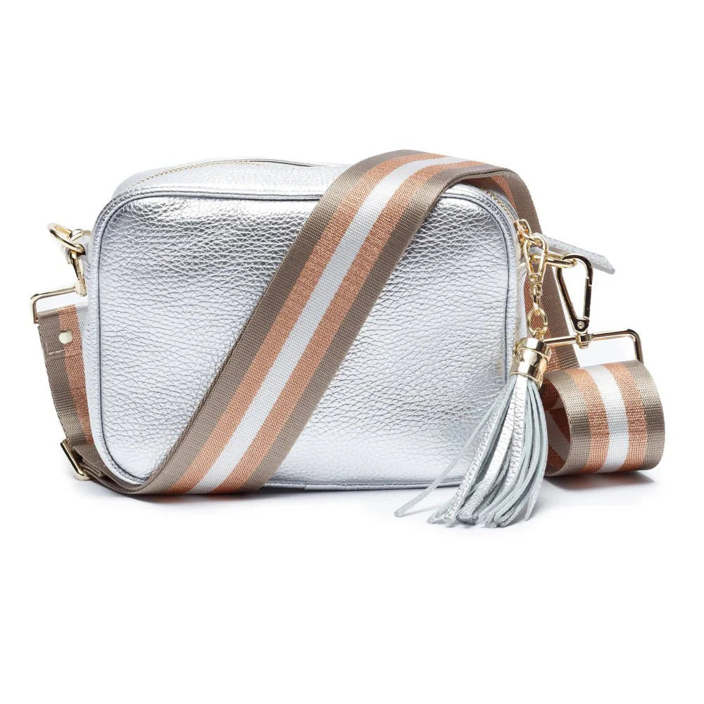 Elie Beaumont Silver Crossbody - Daisy Mae Boutique