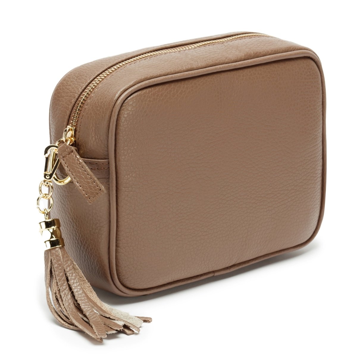 Elie Beaumont Taupe Crossbody - Daisy Mae Boutique