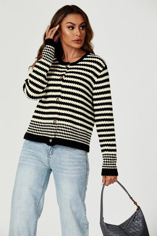 FS Collection Geo Pattern Knitted Cardigan