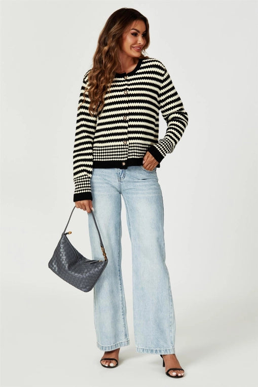 FS Collection Geo Pattern Knitted Cardigan
