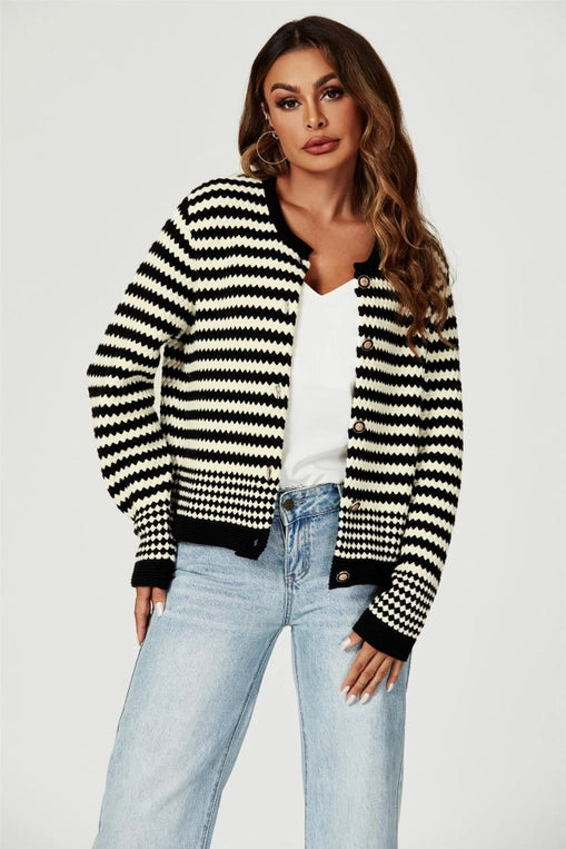 FS Collection Geo Pattern Knitted Cardigan
