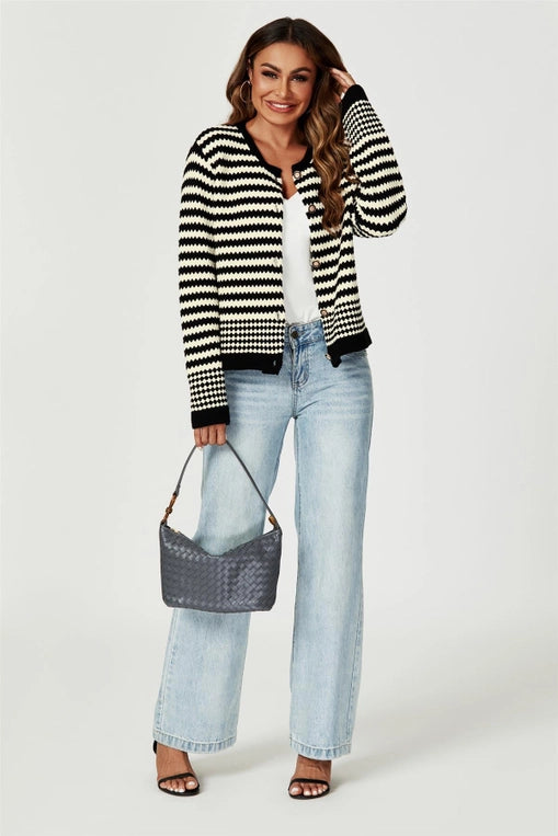 FS Collection Geo Pattern Knitted Cardigan