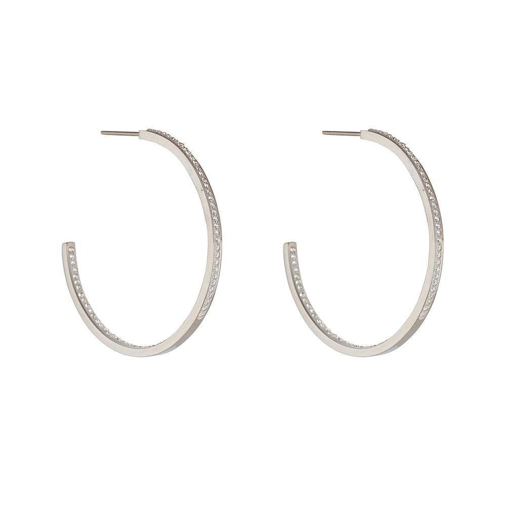 Knight & Day Miranda Silver Hoop Earrings - Daisy Mae Boutique