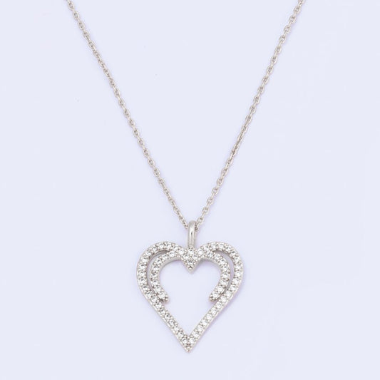 Knight & Day Silver Hidden Heart Necklace Q466NAP - Daisy Mae Boutique