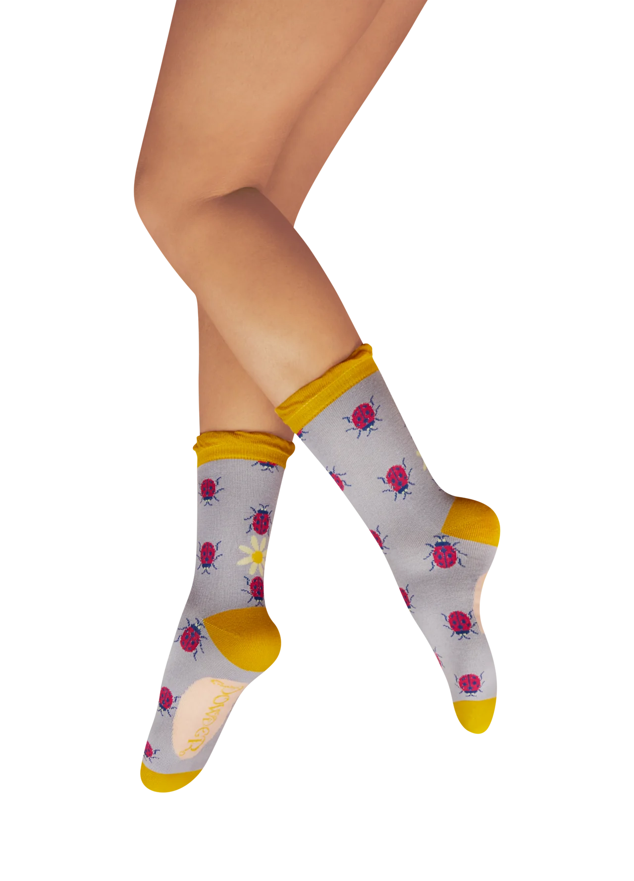 Powder Lovely Ladybirds Socks In Lilac