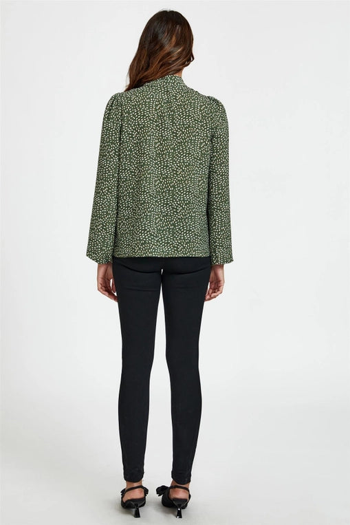 FS Collection Olive Side Tie Blouse
