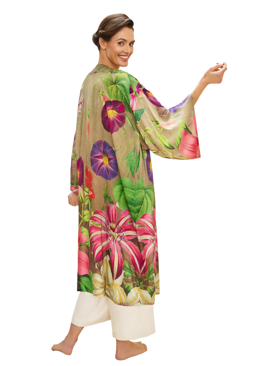 Powder Oversized Botanicals Kimono Gown