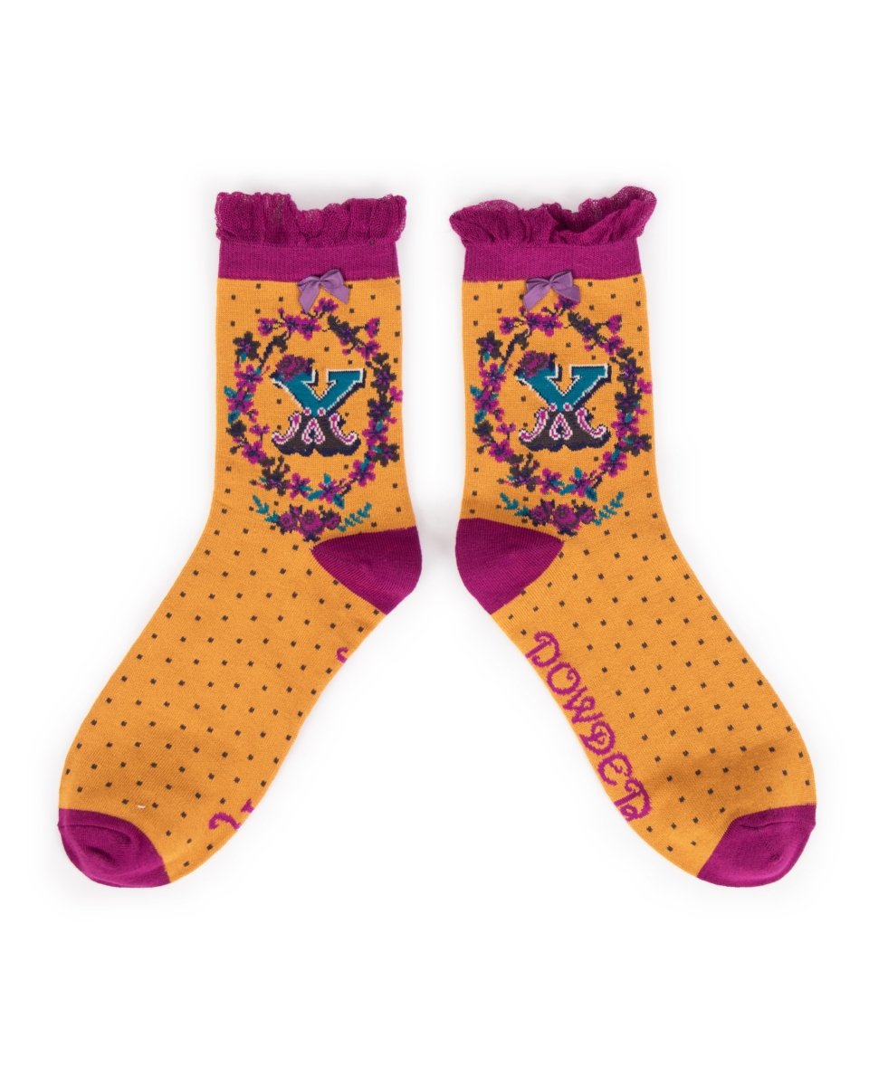 Powder A-Z Socks - Daisy Mae Boutique