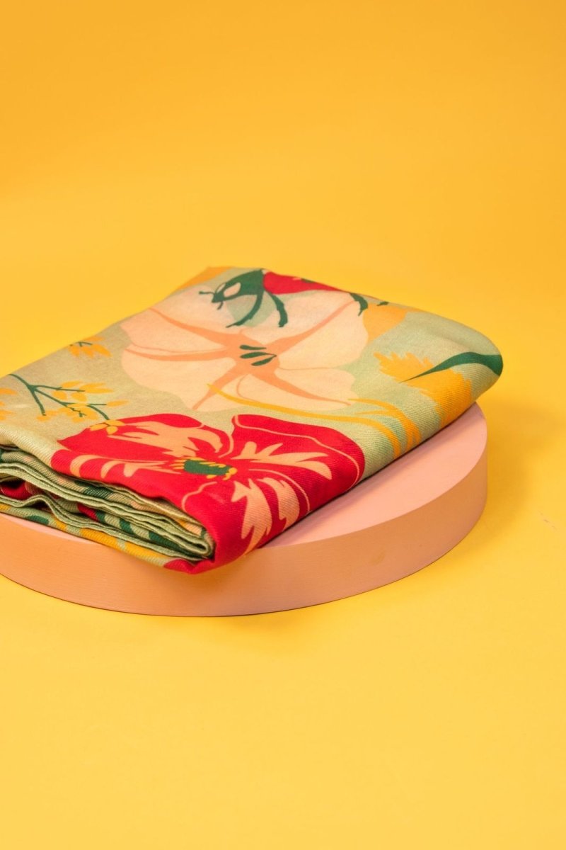 Powder Country Garden Mint Scarf - Daisy Mae Boutique