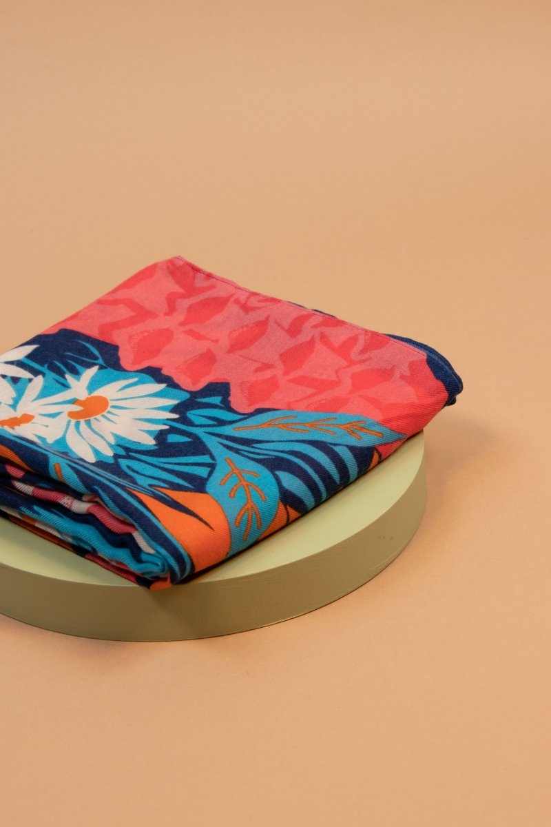 Powder Country Garden Navy Scarf - Daisy Mae Boutique