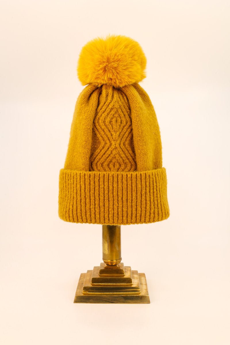 Powder Ingrid Bobble Hat Mustard - Daisy Mae Boutique