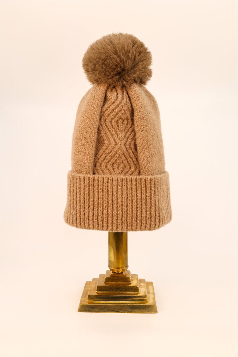 Powder Ingrid Bobble Hat Oatmeal - Daisy Mae Boutique
