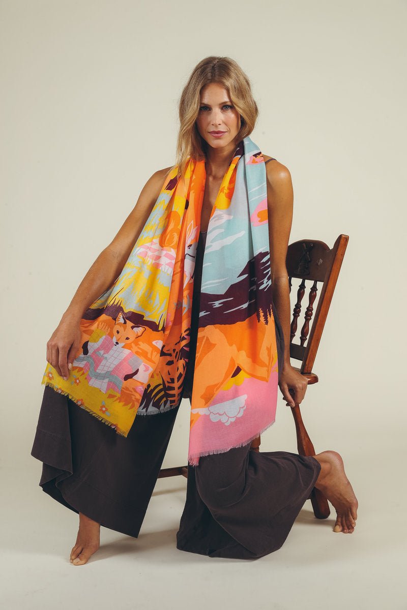 Powder Print Glamping Scarf - Daisy Mae Boutique