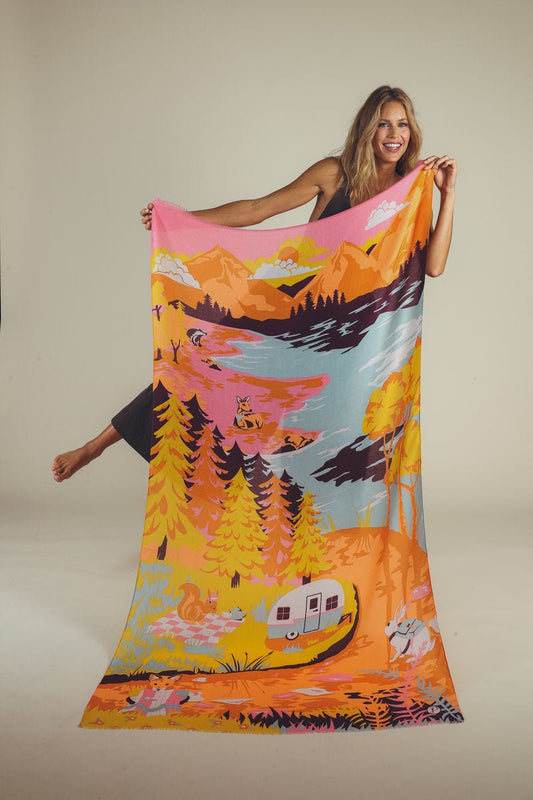 Powder Print Glamping Scarf - Daisy Mae Boutique