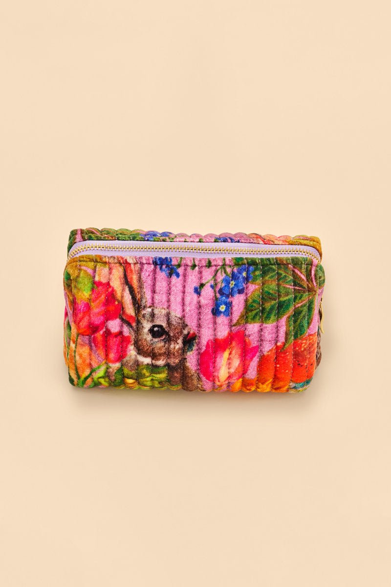 Powder Small Quilted Vanity Bag - Whimsical Woodland - Daisy Mae Boutique