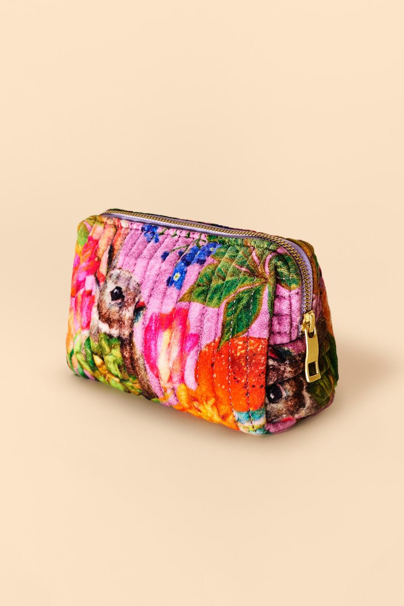 Powder Small Quilted Vanity Bag - Whimsical Woodland - Daisy Mae Boutique