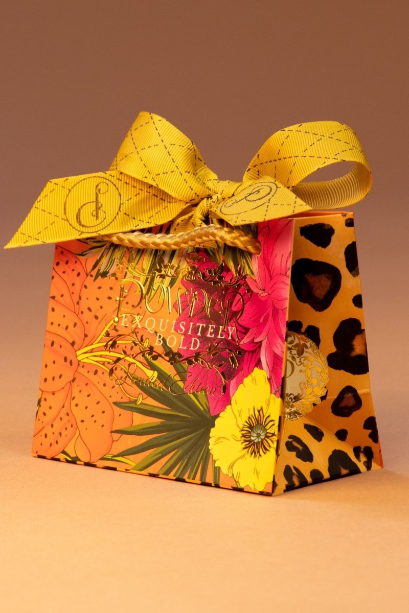 Powder Velvet Scrunchies Damson / Mustard Leopard 2 Pack - Daisy Mae Boutique