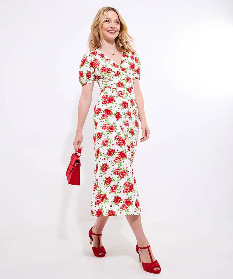 Joe Browns Rebecca Roses Vintage Printed Midi Dress – Daisy Mae Boutique
