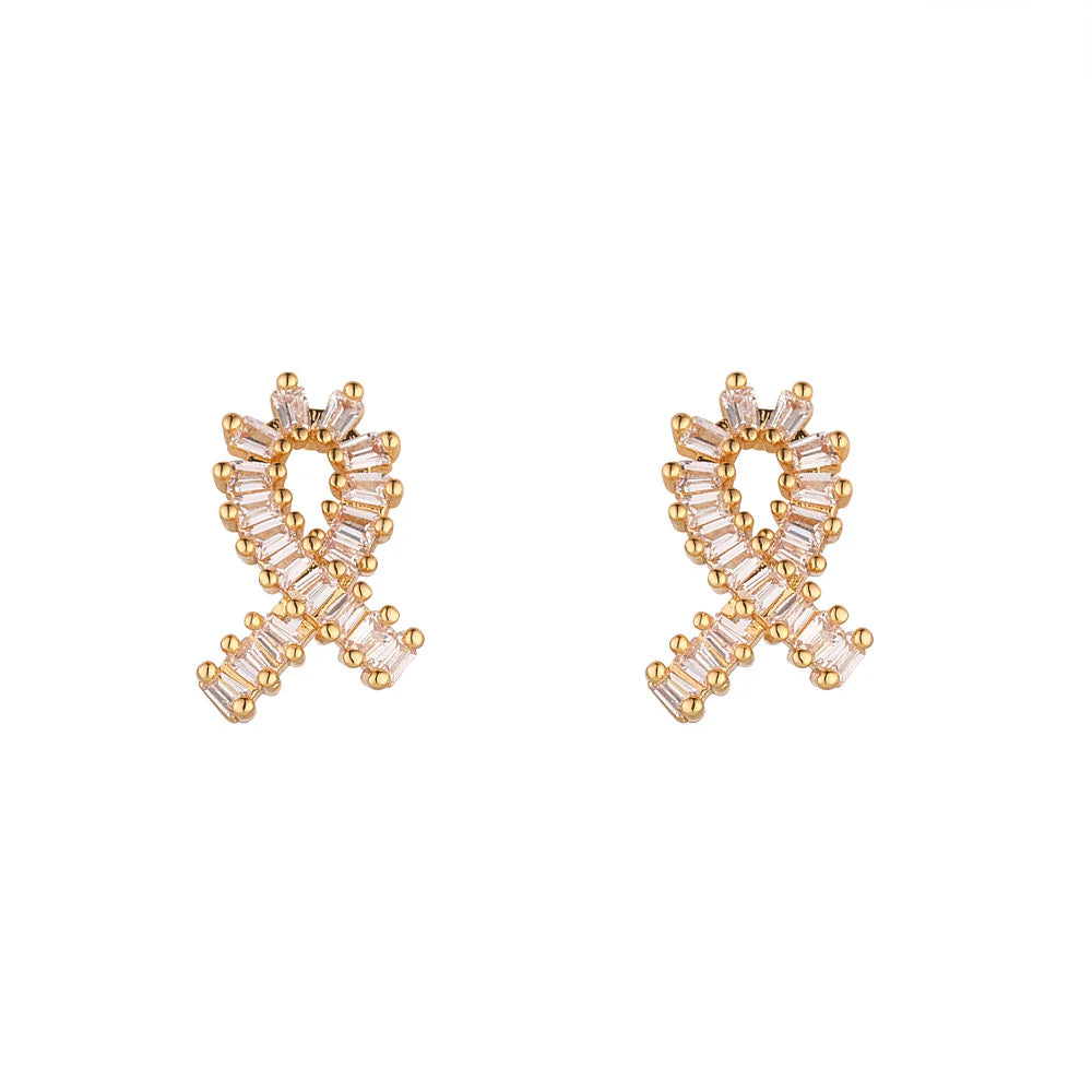 Knight & Day Gold Bow Earrings R546EAP