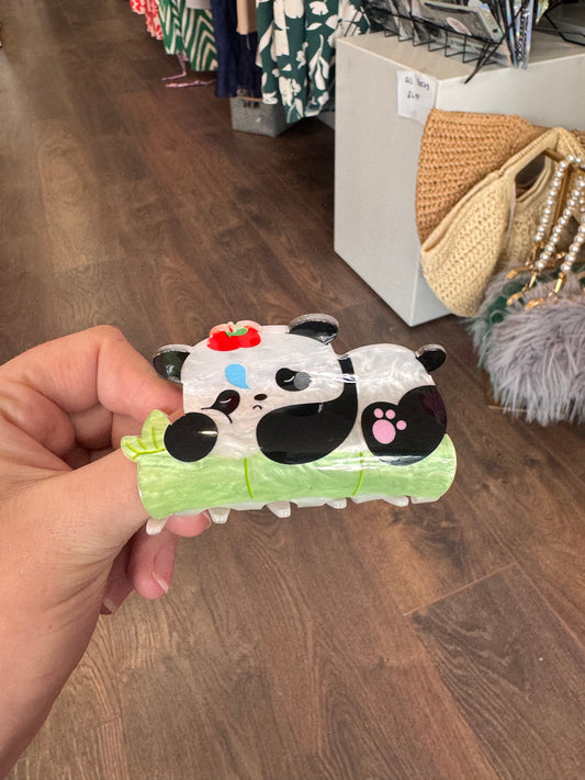 DMB Bamboo Panda Hair Claw Clip