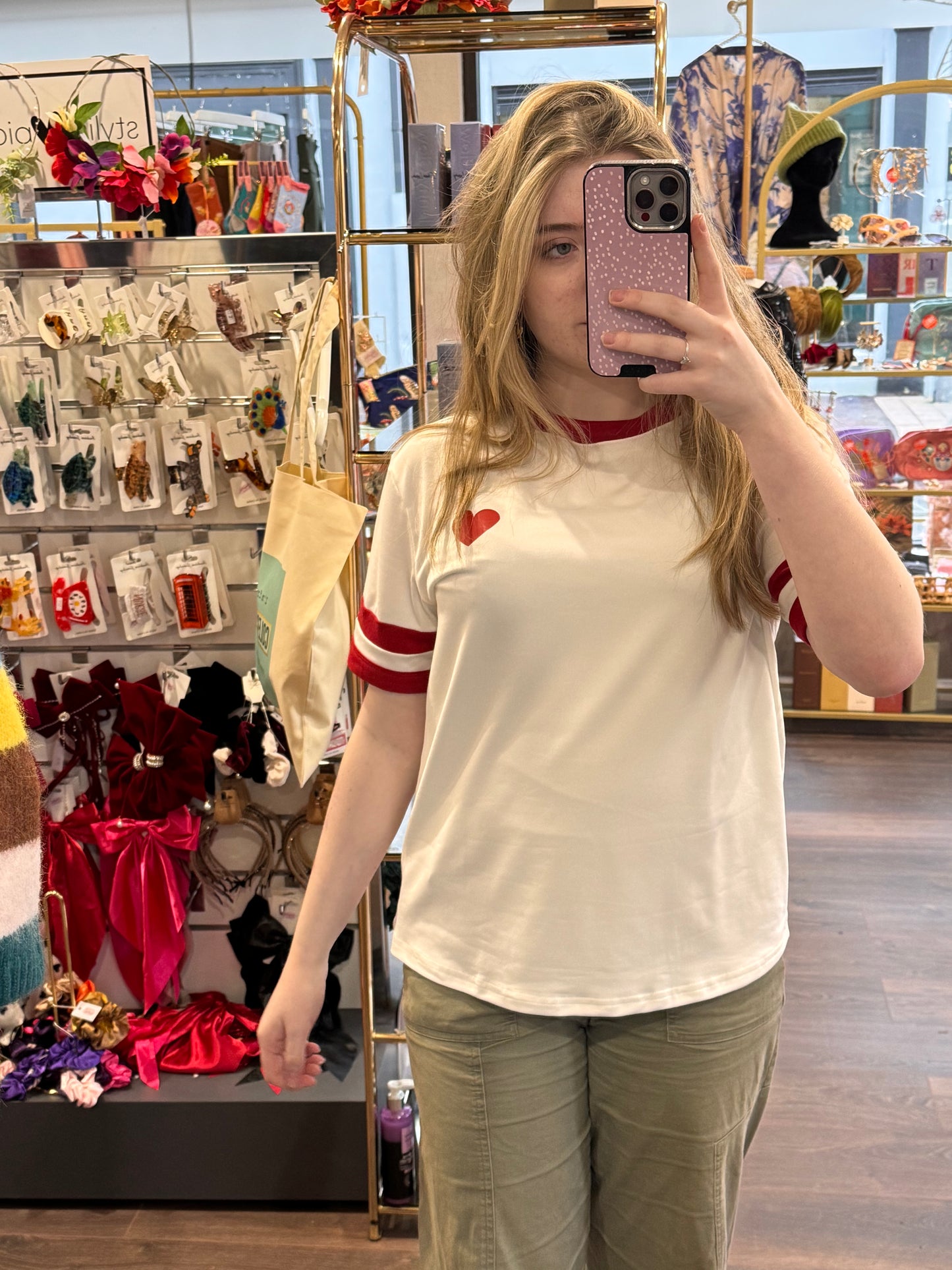 DMB White Red Heart T-shirt