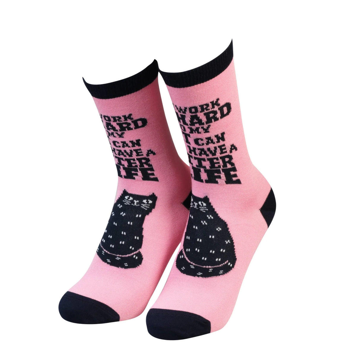 I Work Hard So My Cat Can Have A Better Life - Women’s Bamboo Socks