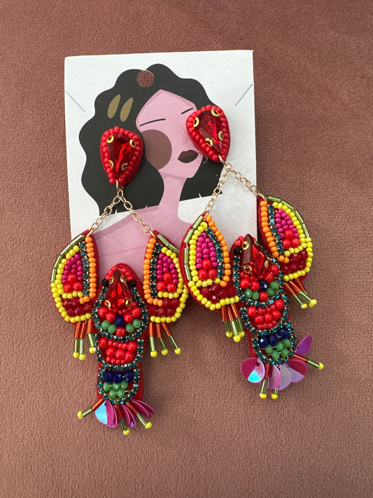 DMB Jewelled Lobster Earrings