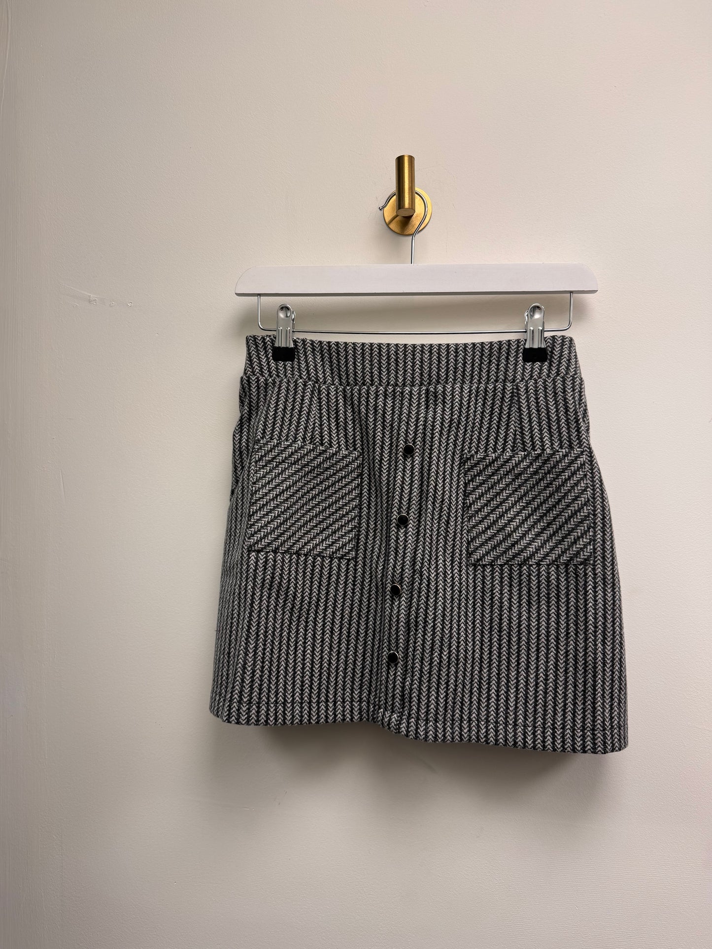 DMB Gre5y Striped Button down Skirt