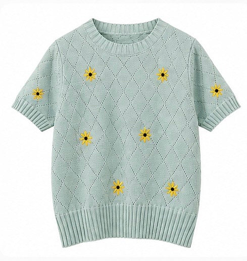 Short Sleeve Sunflower Jumper ✨