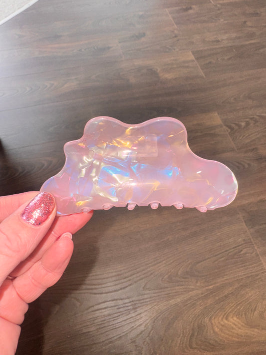 DMB Pearl Iridescent Cloud Claw Clip
