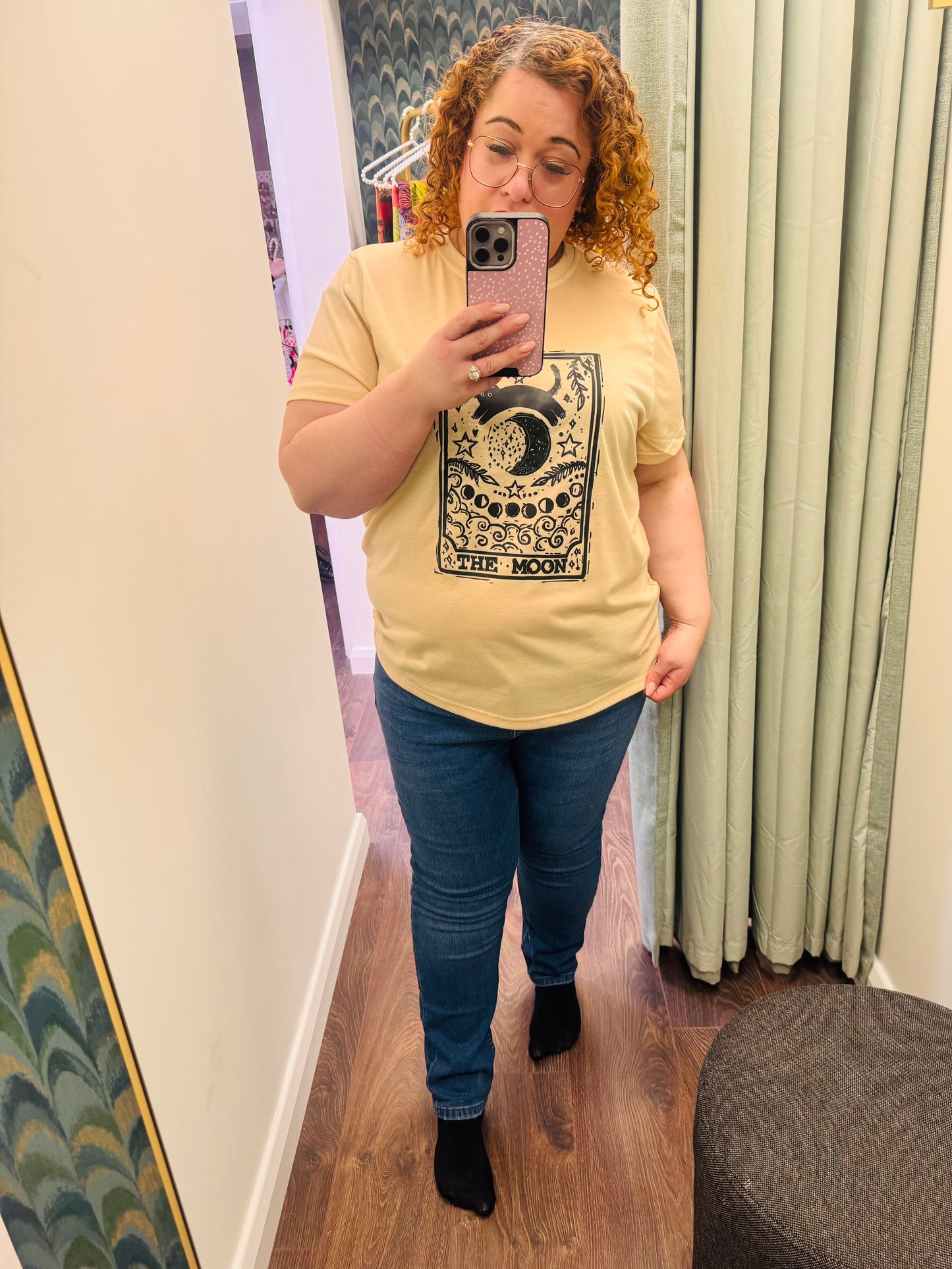 DMB Cream Moon Cat T-Shirt