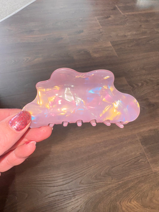 DMB Pink Iridescent Cloud Claw Clip
