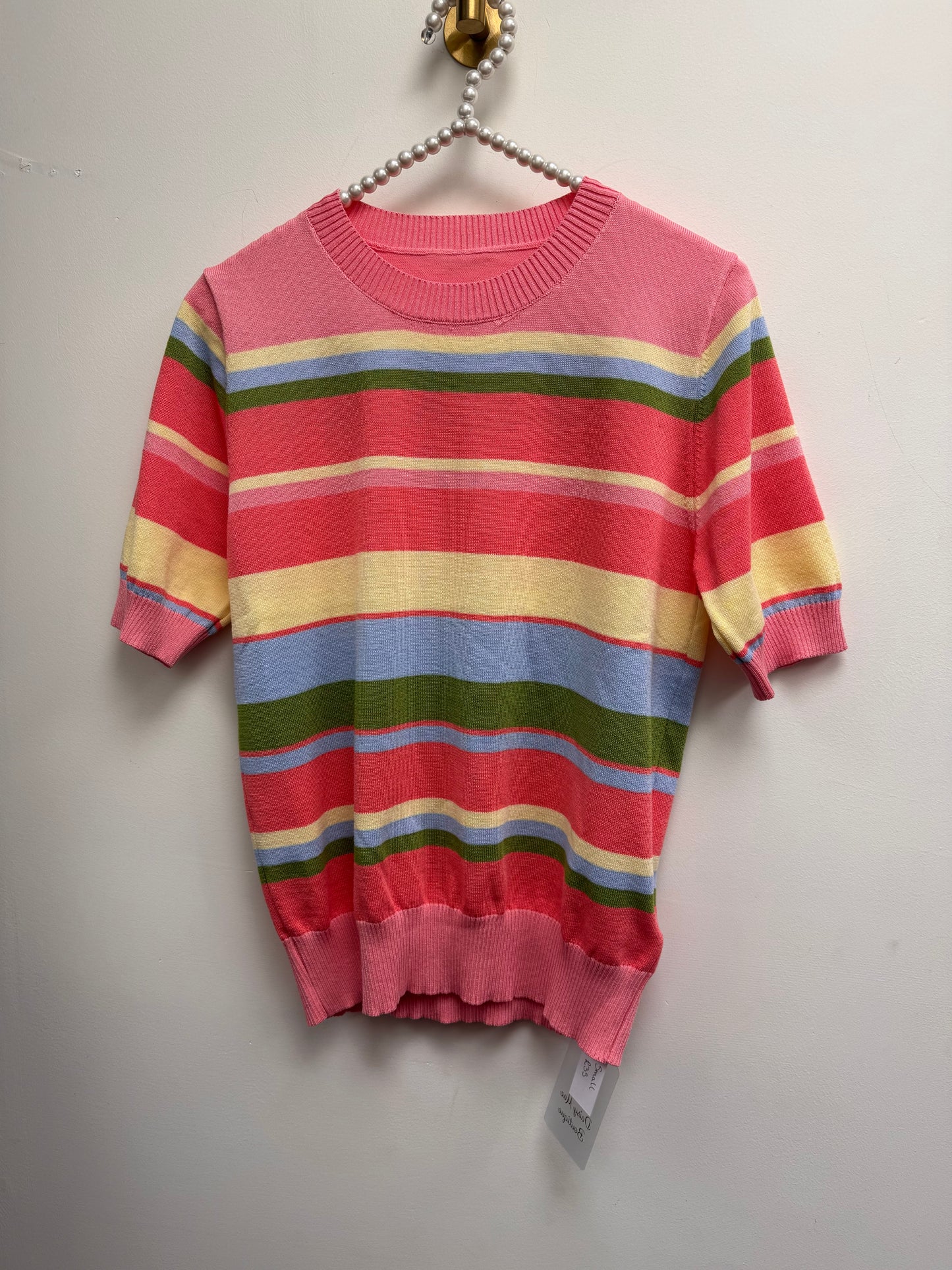 DMB Pink Stripe Short Sleeved Knit