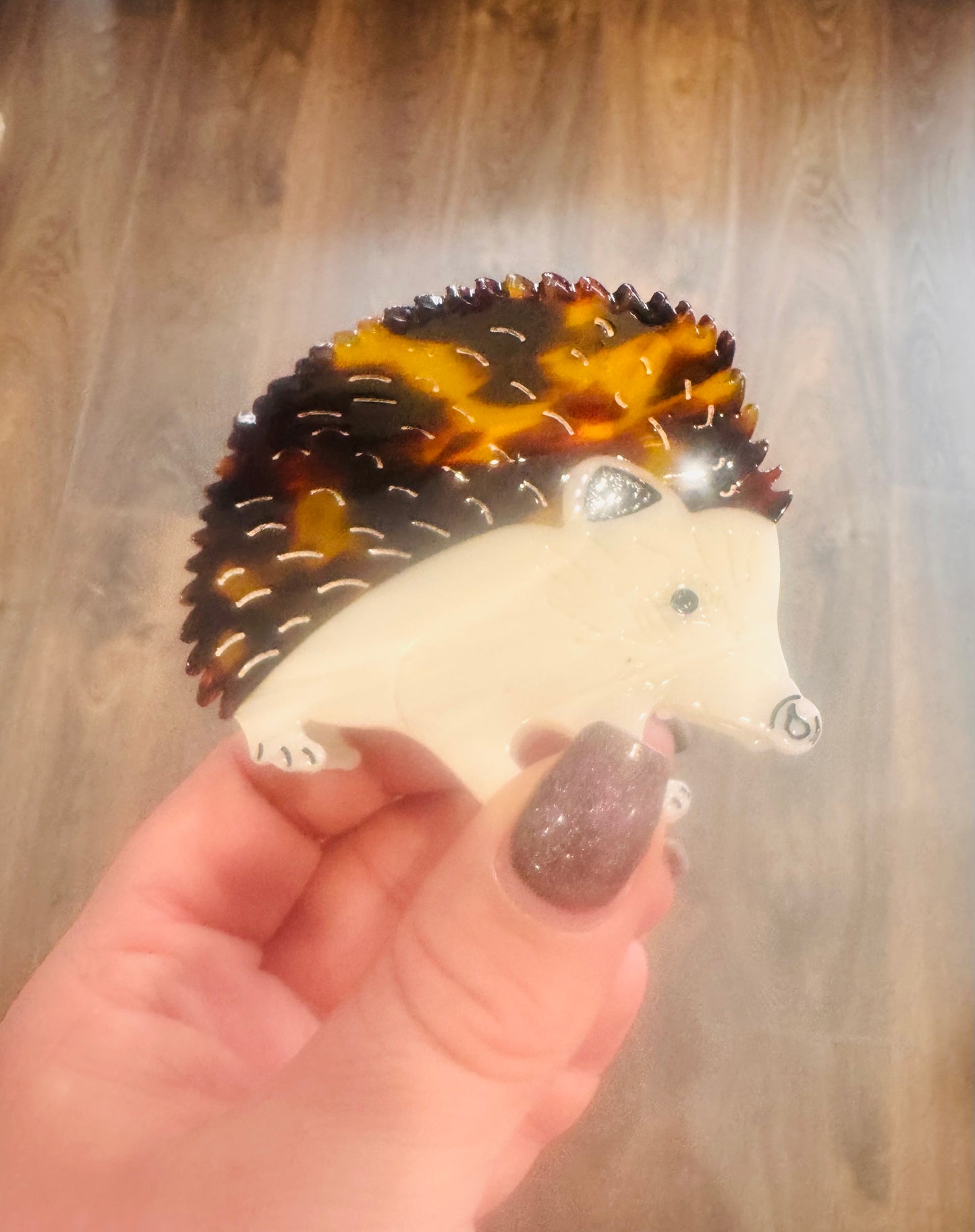 DMB Brown Hedgehog Hair Claw Clip