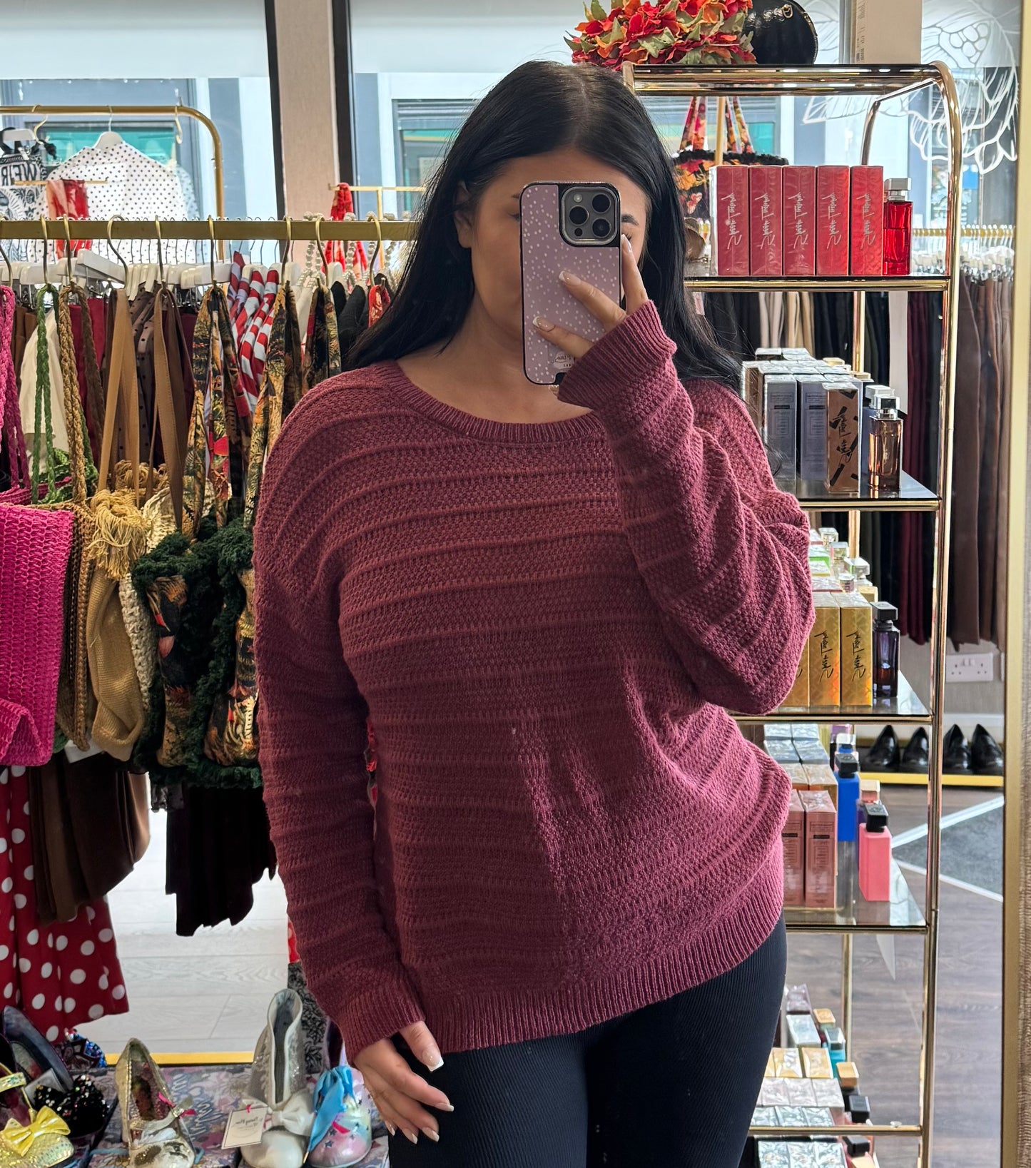 DMB Wine Bow Back Jumper