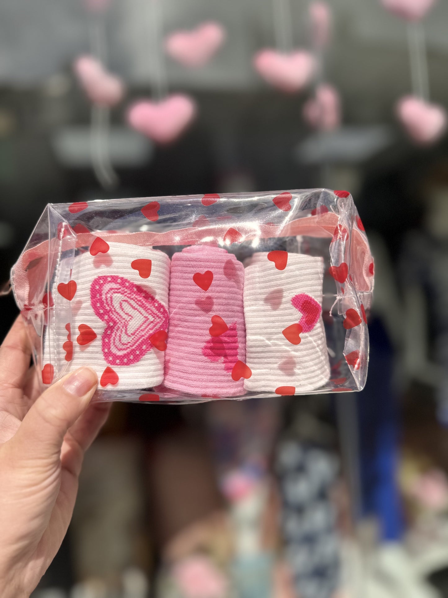DMB Love Heart Sock Set with Make up Bag