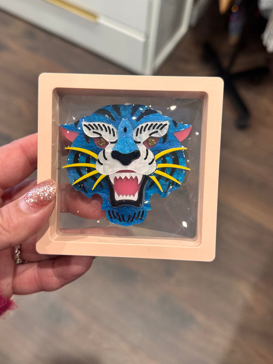 DMB Blue Tiger Hair Slide Clip  - Boxed