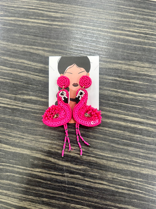 DMB Beaded Flamingo Earrings