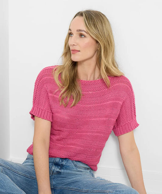 Joe Browns Pink Summer Days Short Sleeve Knitted Jumper