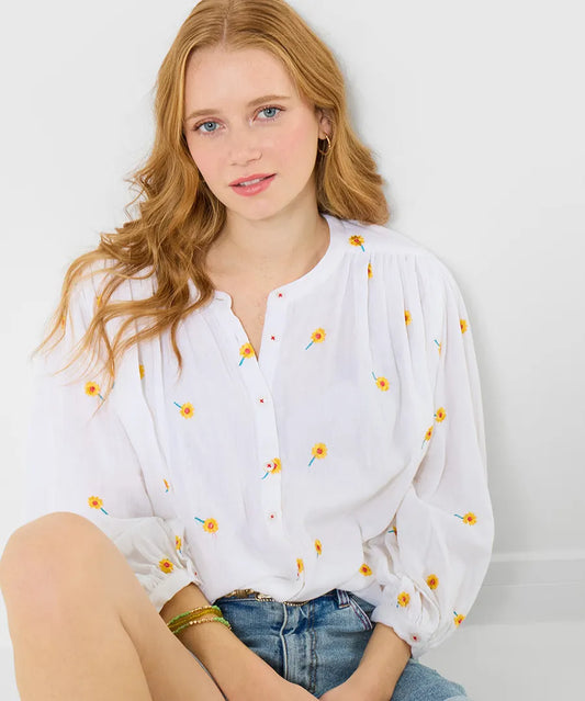 Joe Browns Sunshine Embroidered Cotton Blouse
