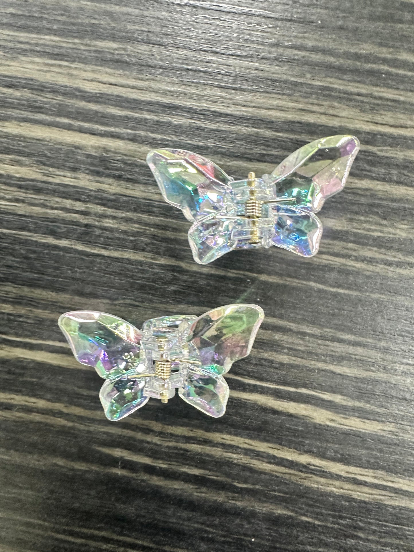 DMB Mini Crystal Butterfly Clips 2 Pack Set