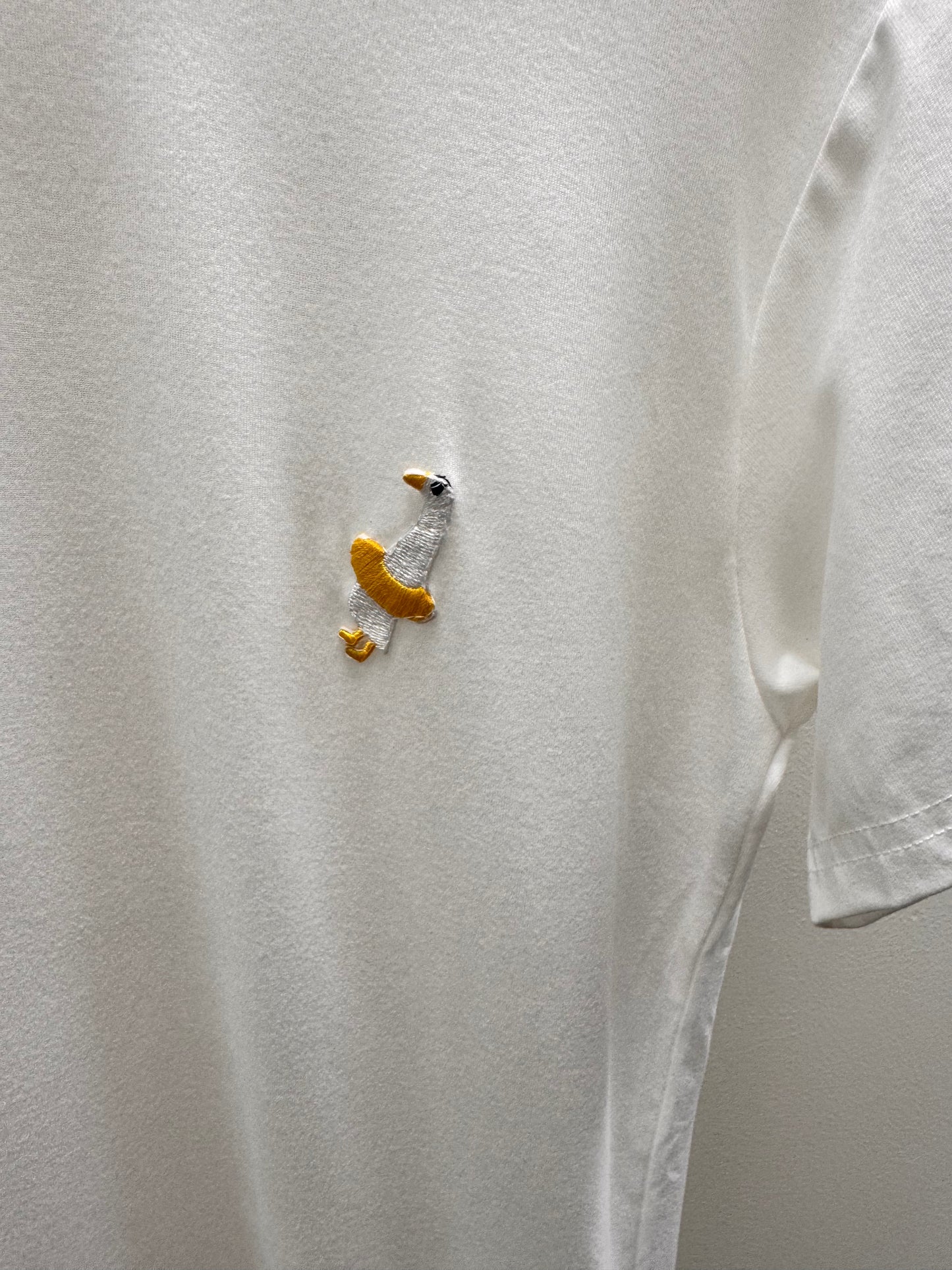 DMB White Embroided Duck T-shirt