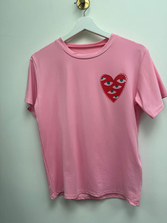 DMB Heart Eye Tee Pink
