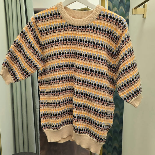 DMB Retro Jacquard Short Sleeve Knit