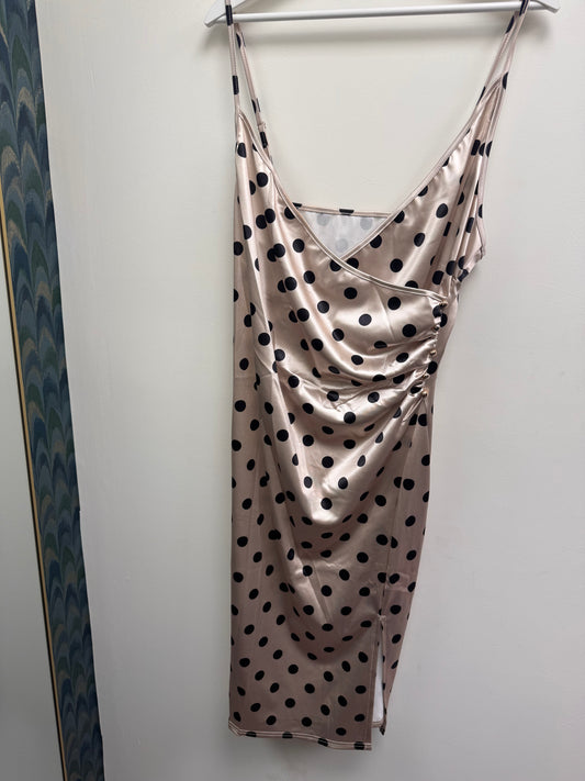 DMB Cream Polka Strappy Dress
