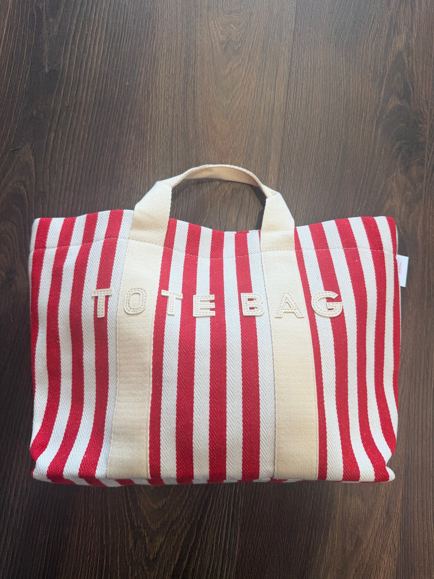 DMB Red / White Stripe Tote Bag