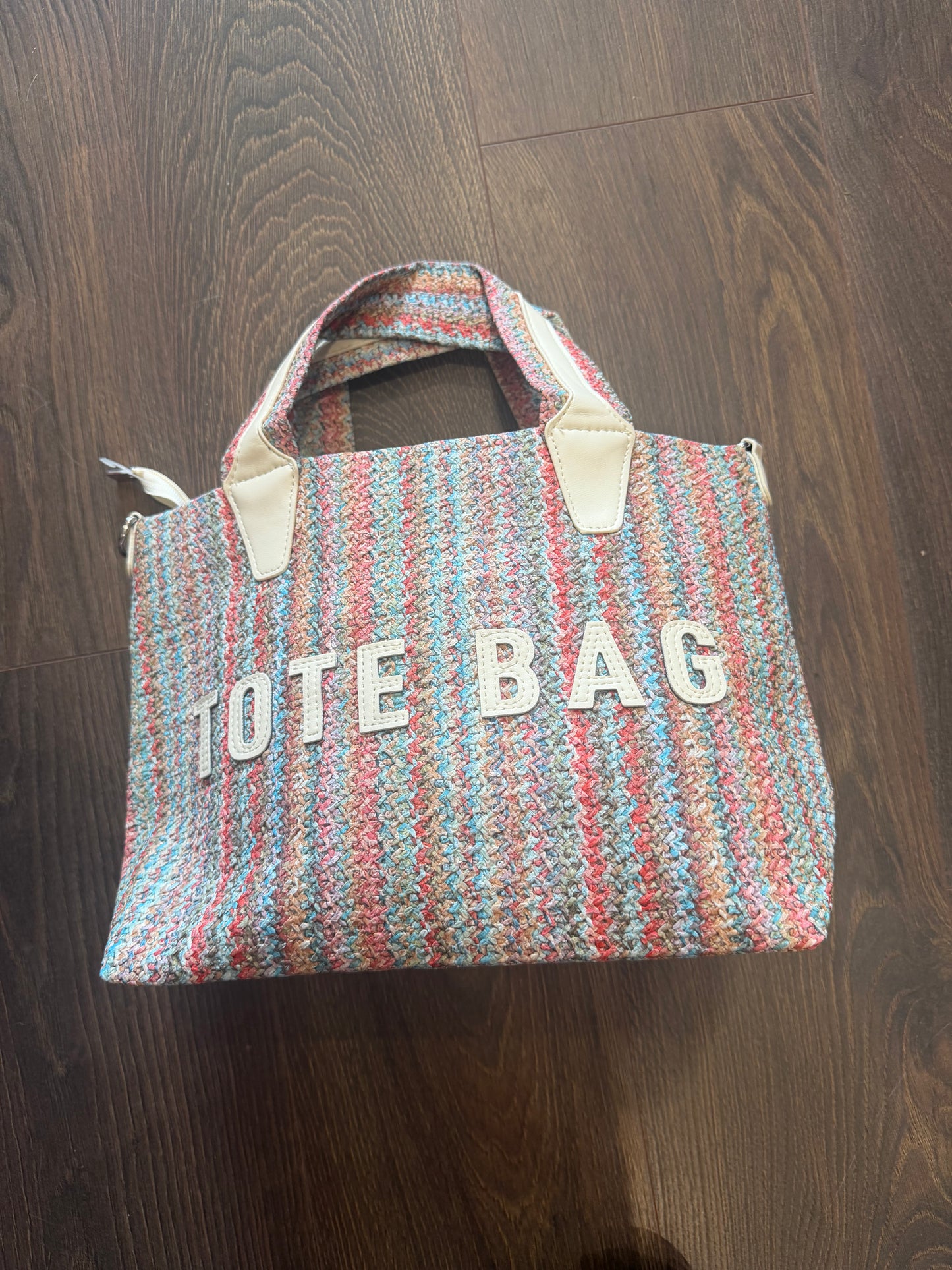 DMB Pastel Candy Tweed / White Tote Bag
