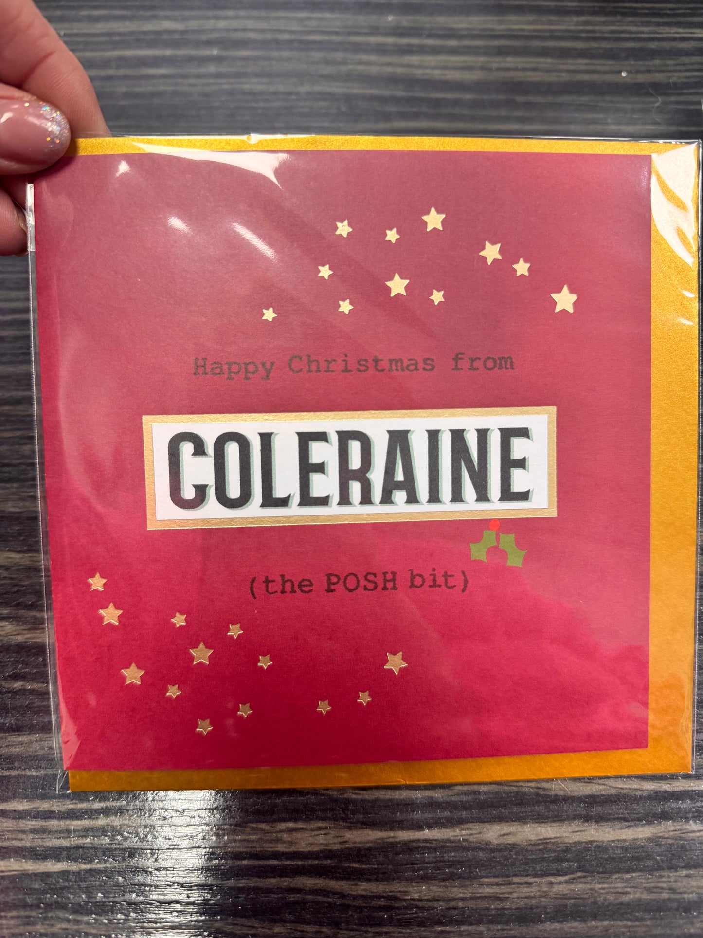 DMB Posh Bit Christmas Card Coleraine